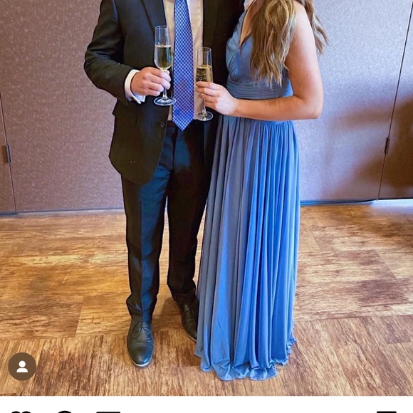 David’s Bridal Dusty Blue Bridesmaids dress - Picture 7 of 8